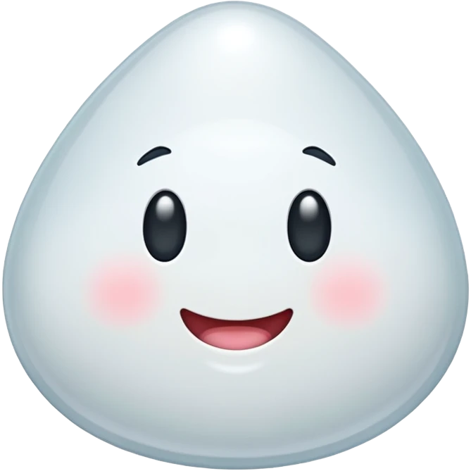 white gum drop emoji