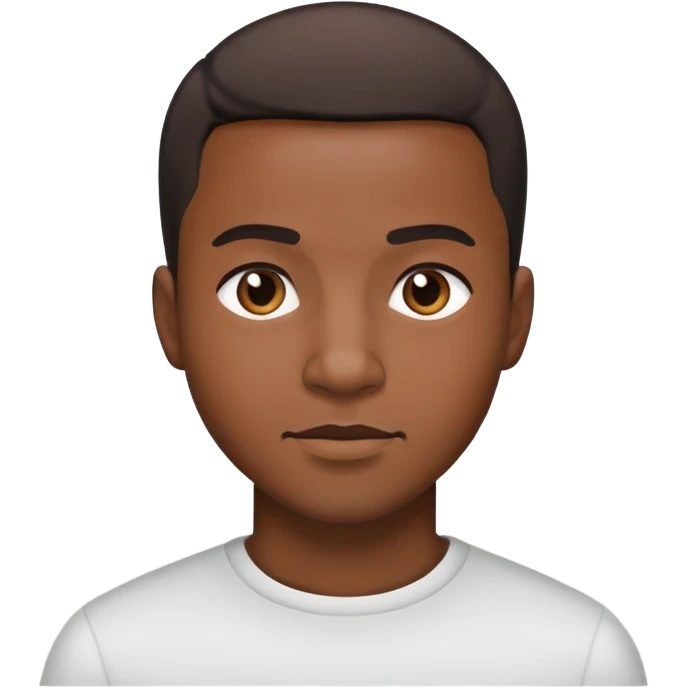 Black man with short hair  emoji