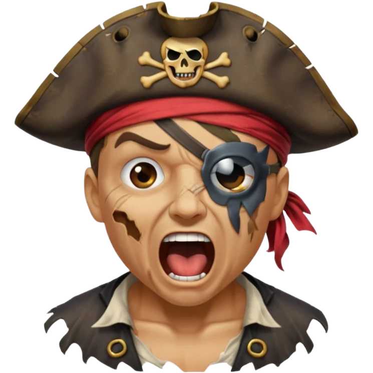 pirate, screaming emoji