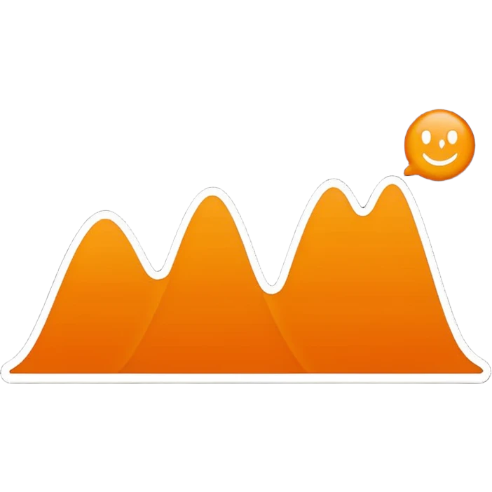 orange and white line chart emoji style emoji