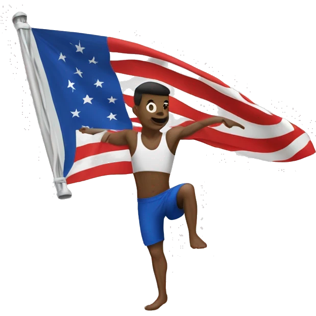 calisthenics making a flag emoji