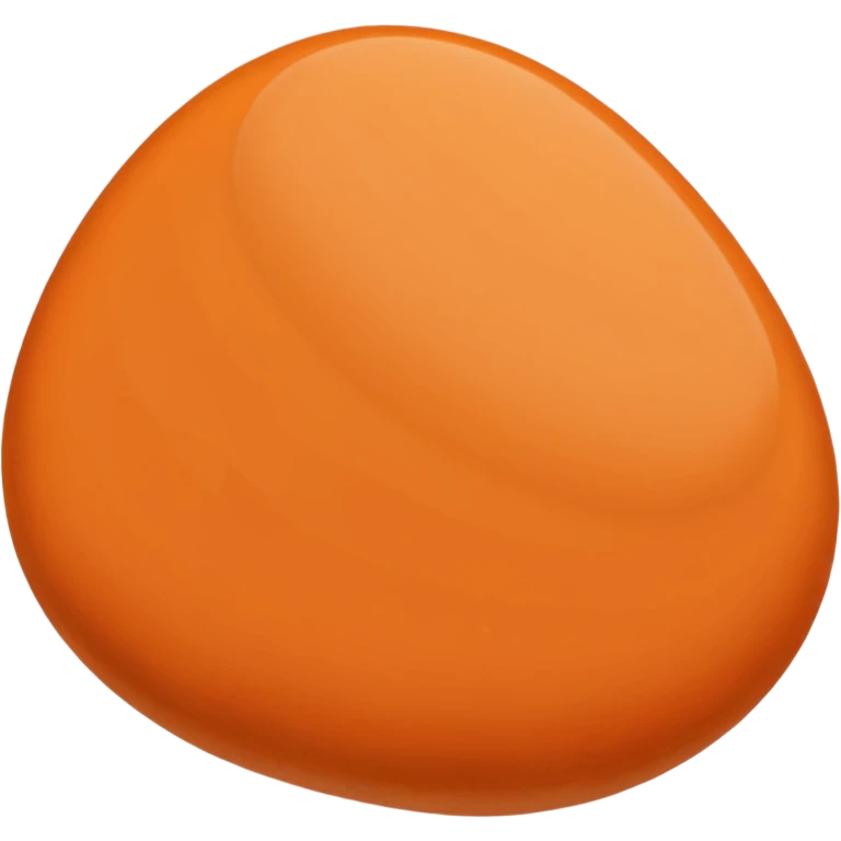 Smooth River Stone orange emoji