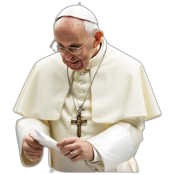 the pope innocently snorting lines emoji