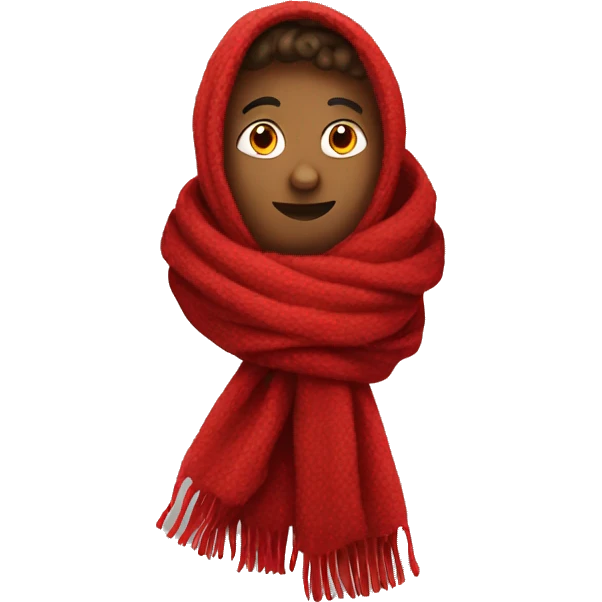 thick red scarf laying emoji
