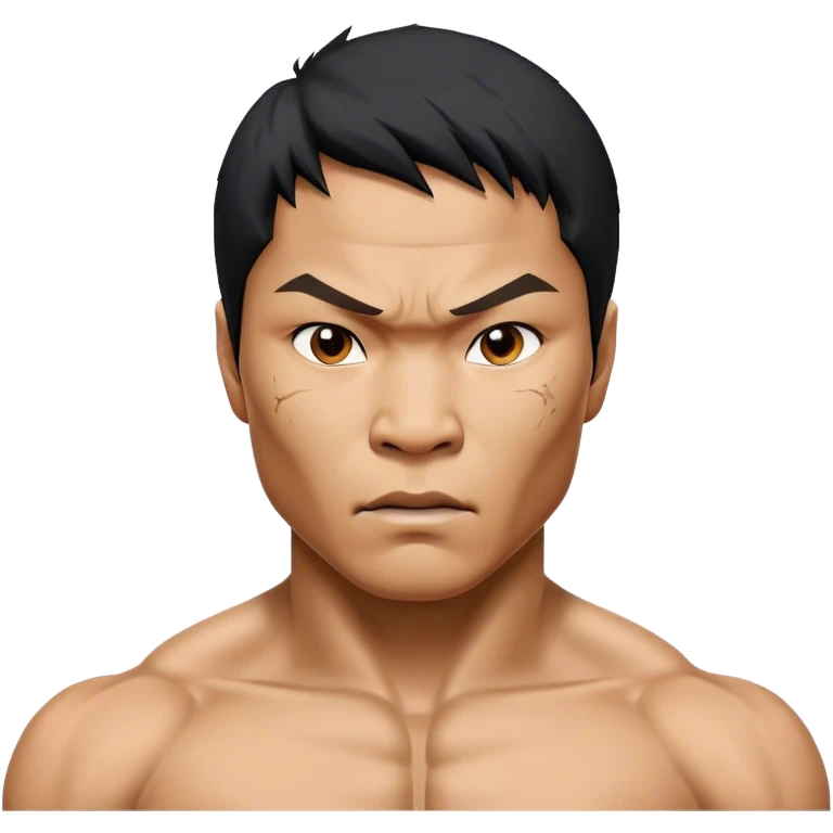 ​Cinematic Realistic Portrait of Tony Jaa, a close-up depiction capturing his intense, determined expression and finely detailed features, rendered with dramatic natural lighting that emphasizes his rugged athleticism and unmistakable martial arts presence, emoji