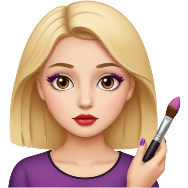 Girl doing make up emoji