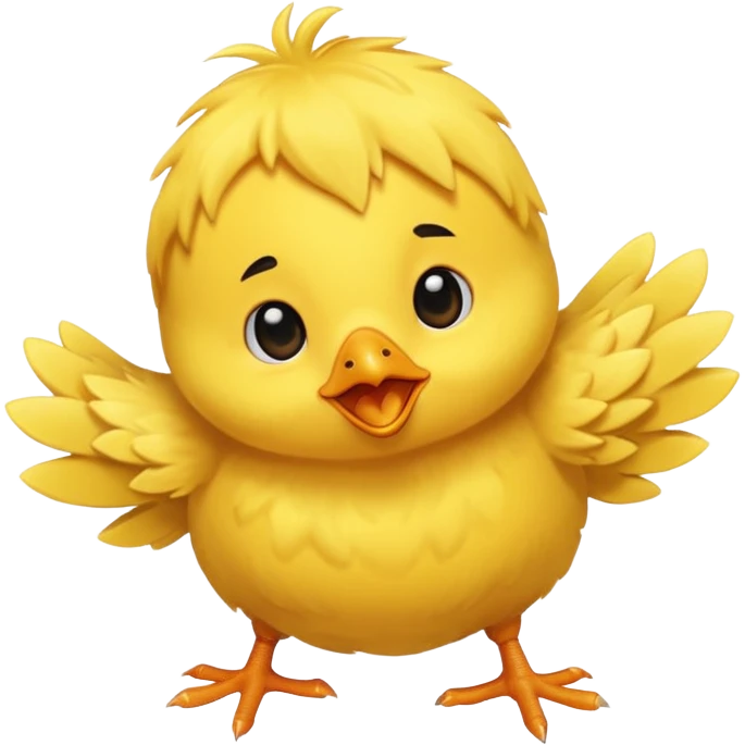 Chick falling emoji