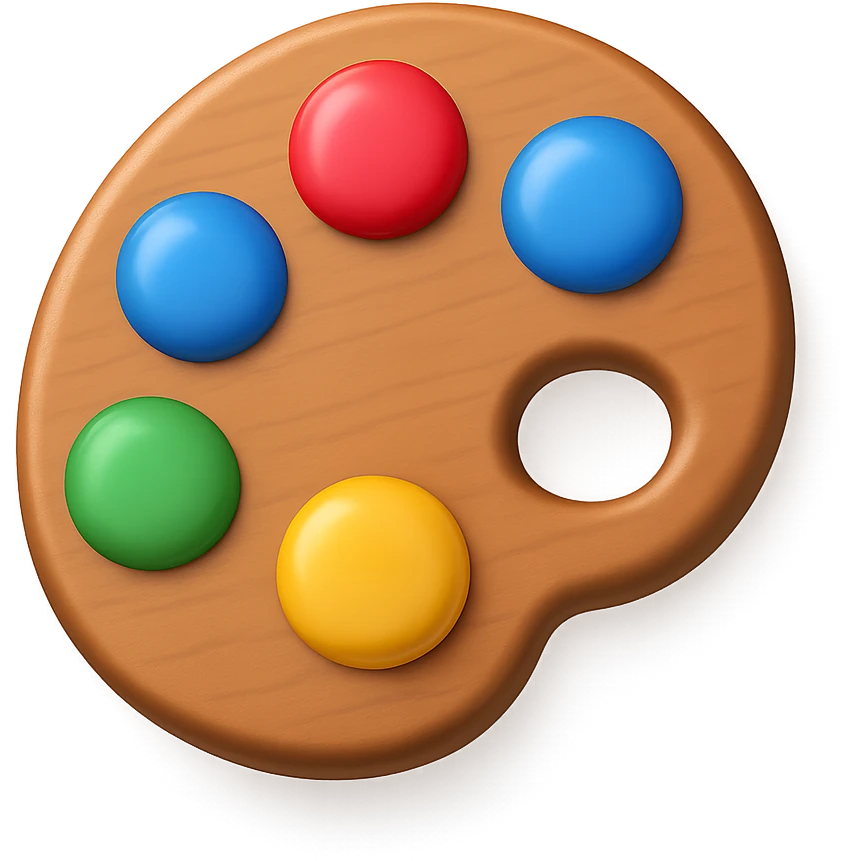 {
  "title": "3D Skeuomorphic Emoji Icon Schema",
  "type": "object",
  "properties": {
    "object": {
      "type": "string",
      "description": "Name of the object to be represented (e.g., 'money bag', 'camera', 'pizza')."
    },
    "style": {
      "type": "string",
      "enum": ["3D skeuomorphic emoji"],
      "description": "Visual style to be used for rendering."
    },
    "materials": {
      "type": "object",
      "properties": {
        "base": {
          "type": "string",
          "description": "Primary material texture, e.g., 'smooth cloth', 'metallic', 'plastic'."
        },
        "details": {
          "type": "array",
          "items": { "type": "string" },
          "description": "Secondary materials or embellishments (e.g., rope, buttons, stitching)."
        }
      }
    },
    "colors": {
      "type": "object",
      "properties": {
        "baseColor": {
          "type": "string",
          "description": "Main color of the object (e.g., '#F5DEB3' for a beige sack)."
        },
        "accentColors": {
          "type": "array",
          "items": { "type": "string" },
          "description": "Accent or highlight colors (e.g., yellow for dollar sign)."
        }
      }
    },
    "lighting": {
      "type": "object",
      "properties": {
        "type": {
          "type": "string",
          "enum": ["soft", "ambient", "studio"],
          "description": "Lighting type used to shade and define volume."
        },
        "shadows": {
          "type": "boolean",
          "description": "Indicates if soft drop shadows are used."
        }
      }
    },
    "geometry": {
      "type": "object",
      "properties": {
        "dimensionality": {
          "type": "string",
          "enum": ["3D"],
          "description": "Indicates that object is rendered in 3D."
        },
        "roundedEdges": {
          "type": "boolean",
          "description": "Indicates if object has smooth, rounded edges."
        }
      }
    },
    "expression": {
      "type": "string",
      "enum": ["playful", "realistic", "friendly"],
      "description": "Overall emotional tone of the icon."
    },
    "background": {
      "type": "string",
      "enum": ["transparent", "white", "gradient"],
      "description": "Background type for the rendered emoji."
    }
  },
  "required": ["object", "style", "materials", "colors", "lighting", "geometry", "expression", "background"]
}

color palette emoji