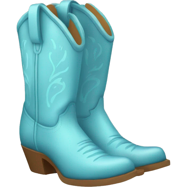 Light blue cowgirl boots emoji