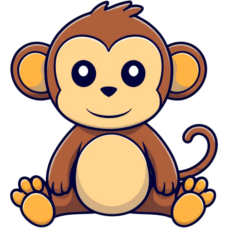Monkey with toes emoji