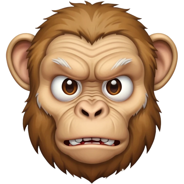 Angry old monkey grandpa emoji