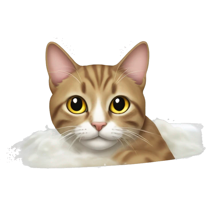 cat-in-a-bath-relaxing emoji