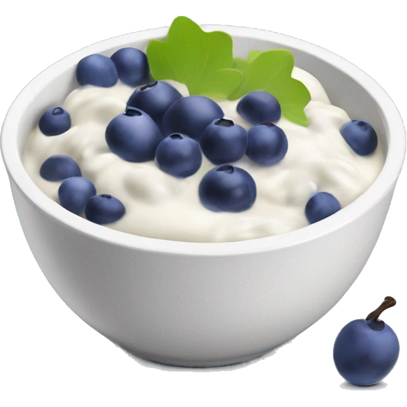 yoghurt bowl with grapes and blueberries emoji
