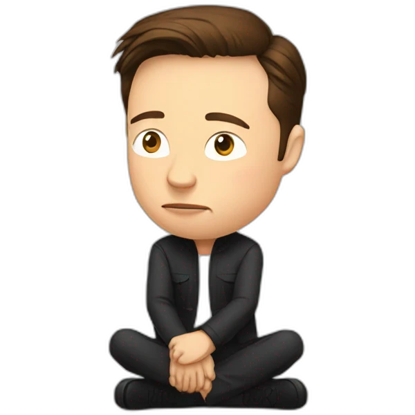 Elon musk squating emoji