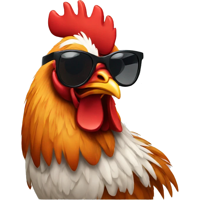 rooster with sunglasses emoji