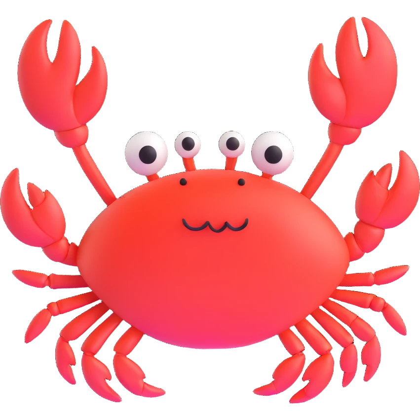 cute crab named Jimmy emoji