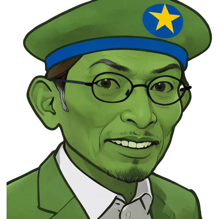 Anwar ibrahim wearing a hat emoji