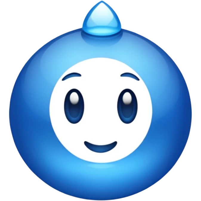 Genera un número 6 de color azul emoji