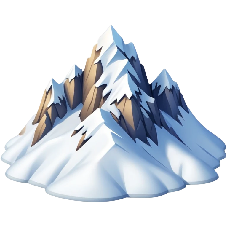 Alpine mountains with snow emoji