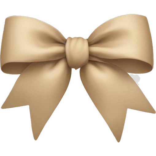 Bow beige emoji