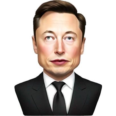 elon musk in the front of White House emoji