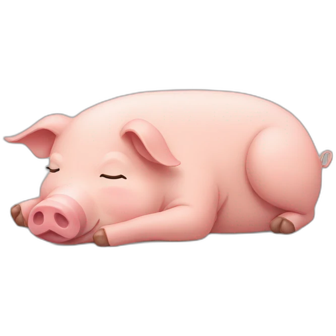 pig sleeping emoji