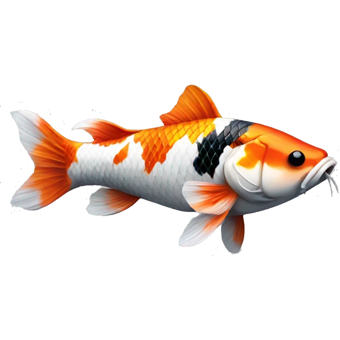 Tri colored realistic koi fish  emoji