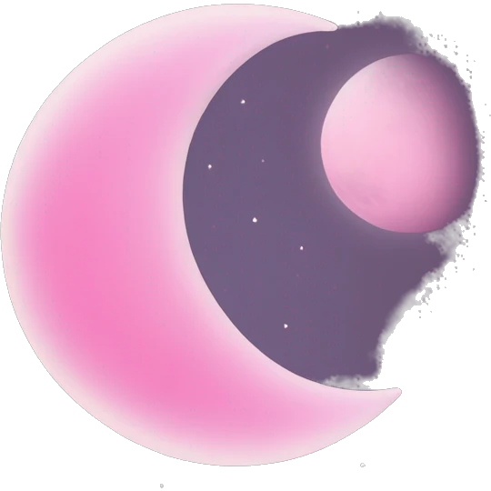 A pink moon emoji