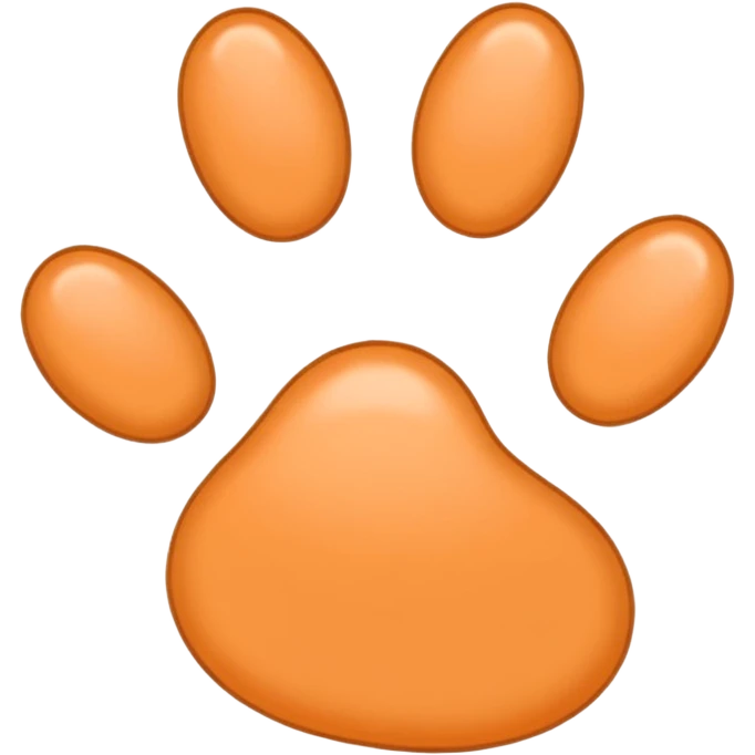a very light pale pastel orange #FFA500 pawprint emoji