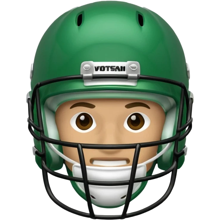 college football player helmets green emoji