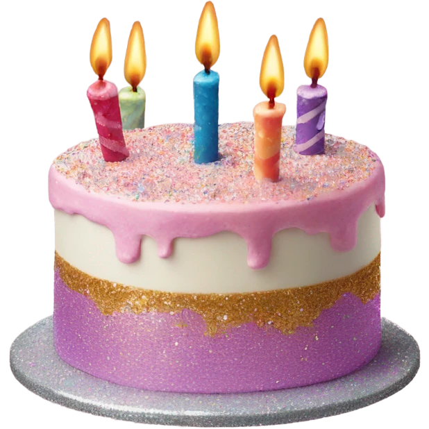 Birthdaycake glitter 33 years emoji