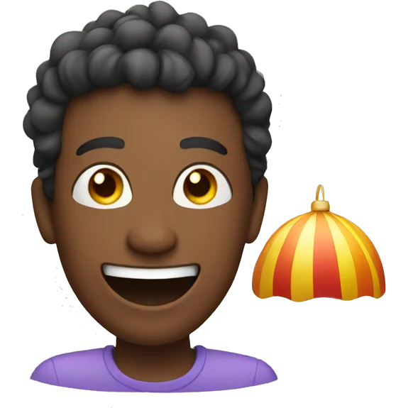 Happy person on a holiday emoji