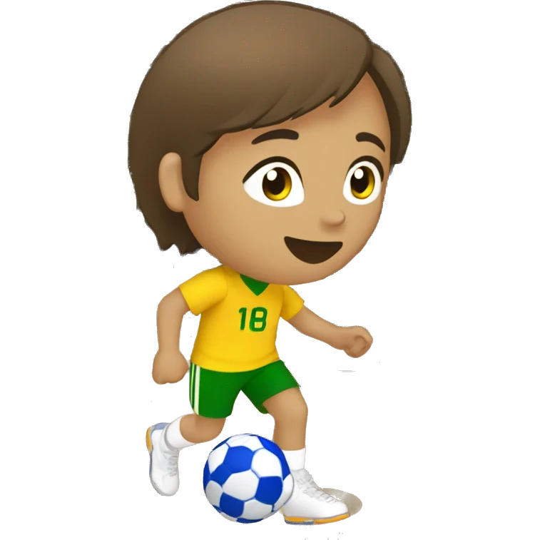 jugadora futsal pateando la pelota emoji