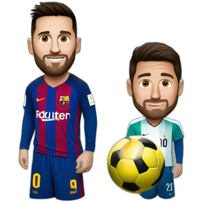 messi y cristiano emoji