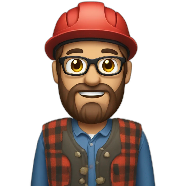 Lumberjack nerd emoji