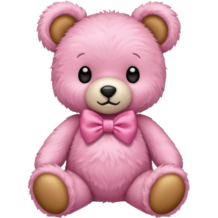 pink bow teddy bear solo emoji
