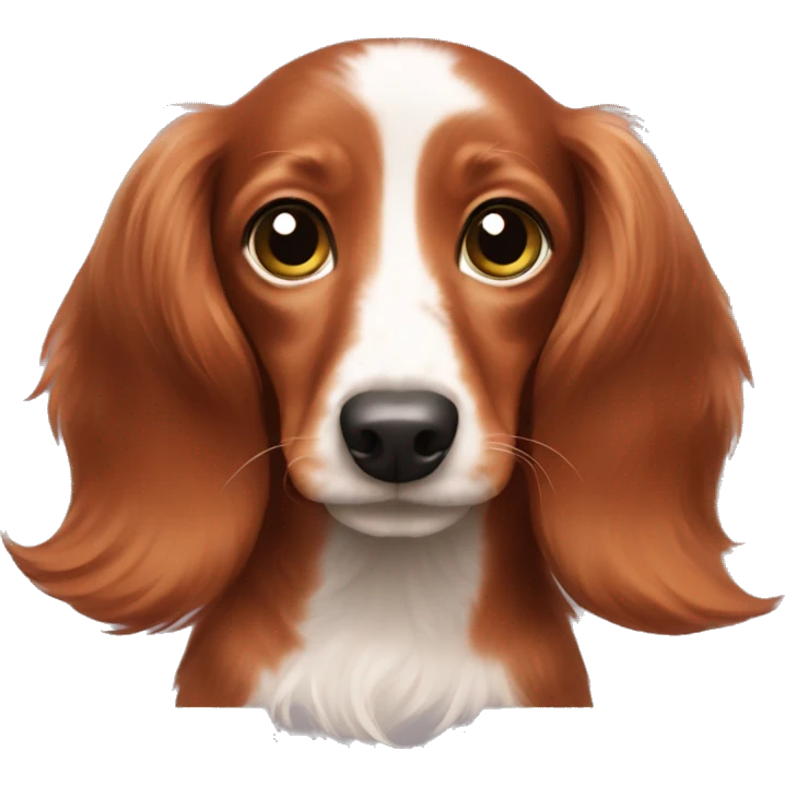 red longhair dachshund puppy emoji