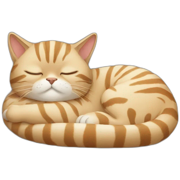an exotic cat sleeping emoji