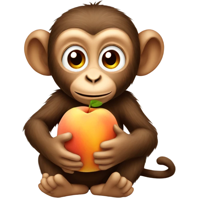 Monkey with a peach emoji