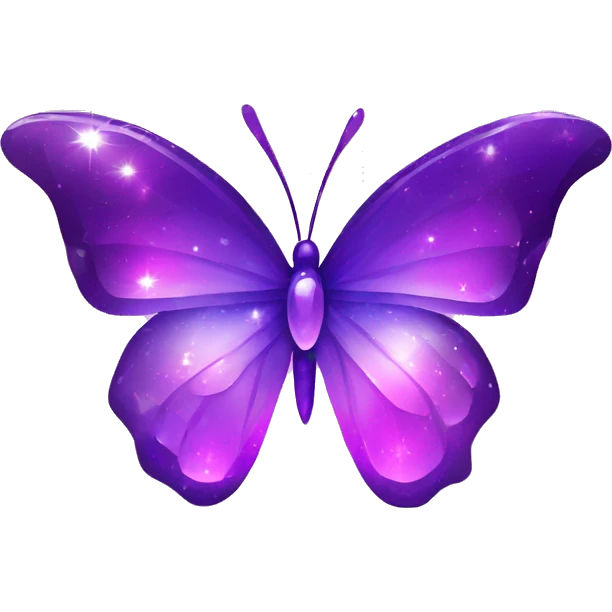 Purple-Shiny-Gem-Crystal-Nebula-Gradient-Sparkle-Stars-Glossy-Butterfly emoji