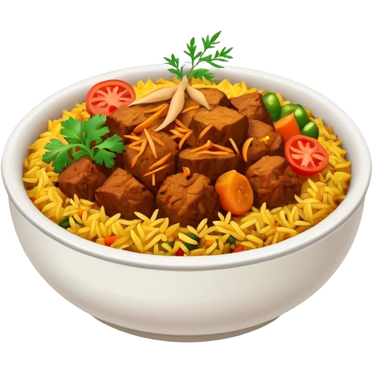 A bowl of biryani emoji
