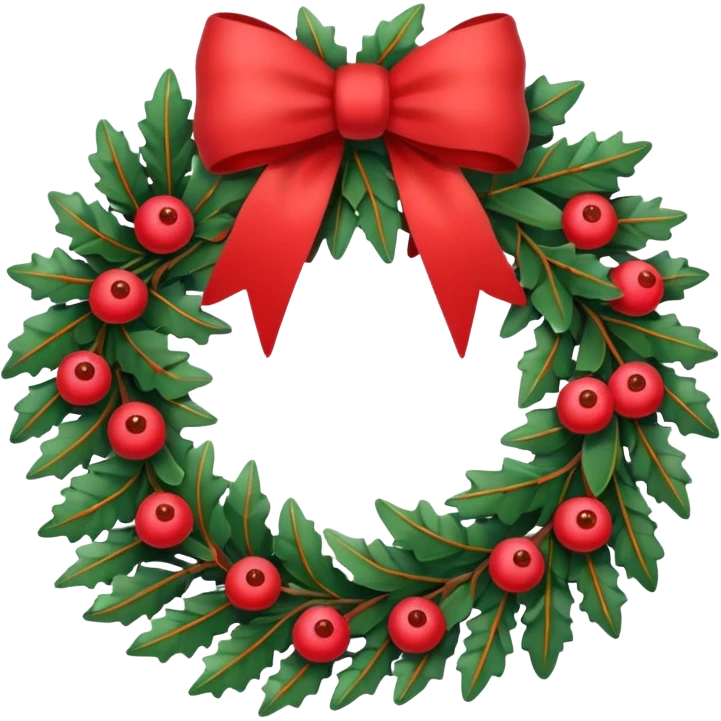 holiday wreath emoji
