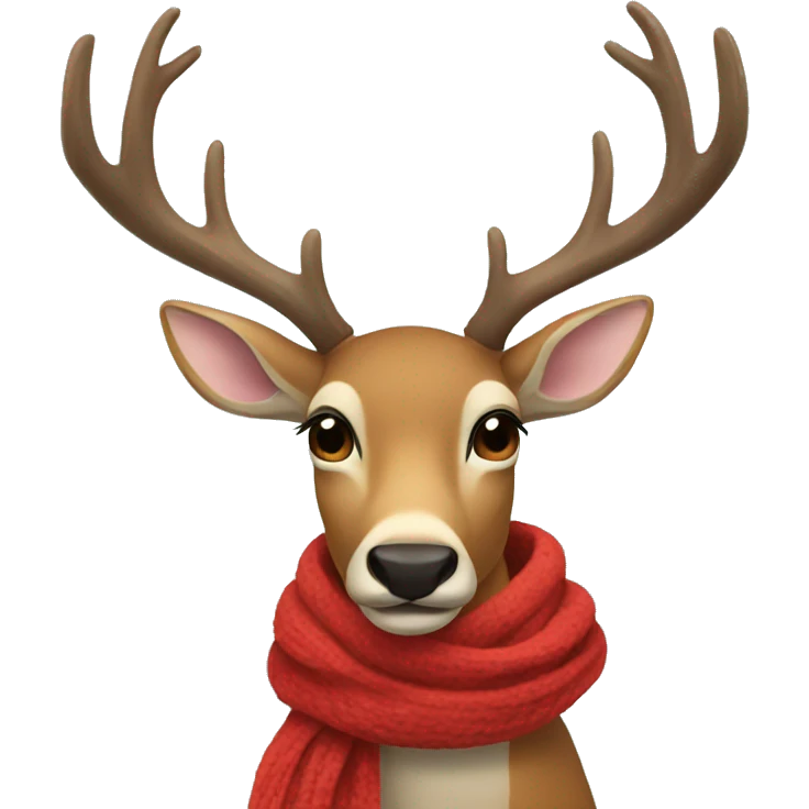 Deer with scarf emoji