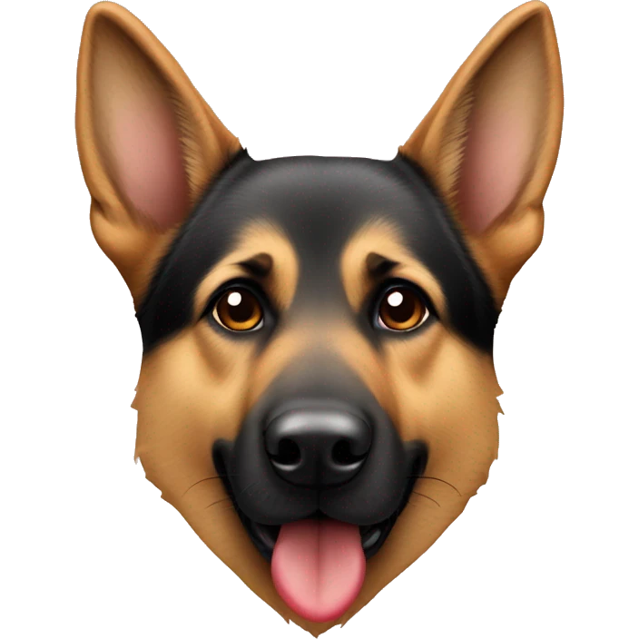German Shepard Dog heart shape on forehead emoji