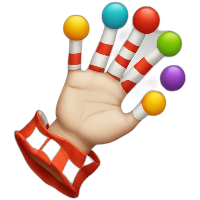 clown hand emoji