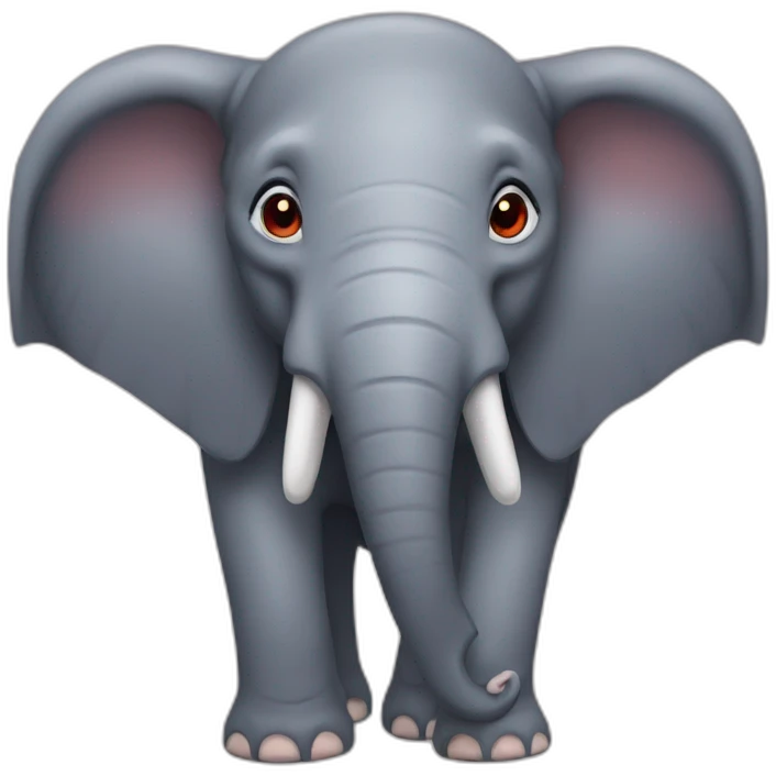 Red Hart shaped elephant emoji