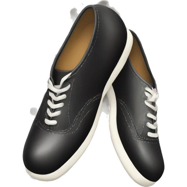1950s black and white shoes emoji