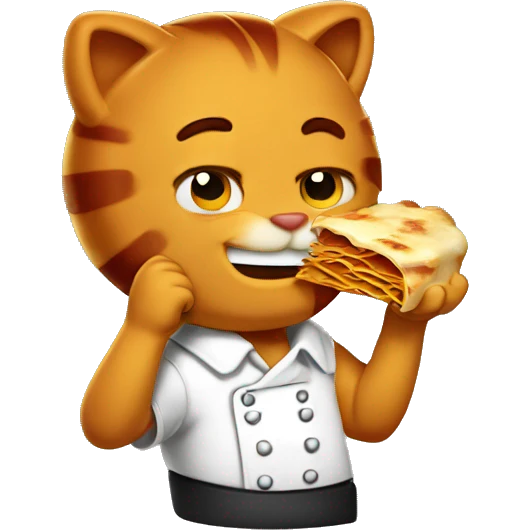 Garfield eating lasagna  emoji