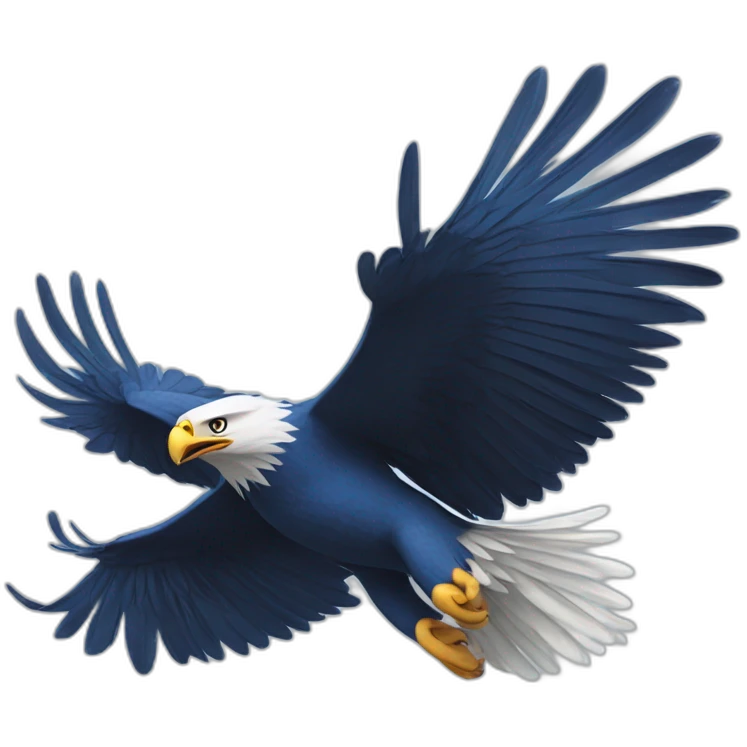 blue eagle flying really fast to right emoji