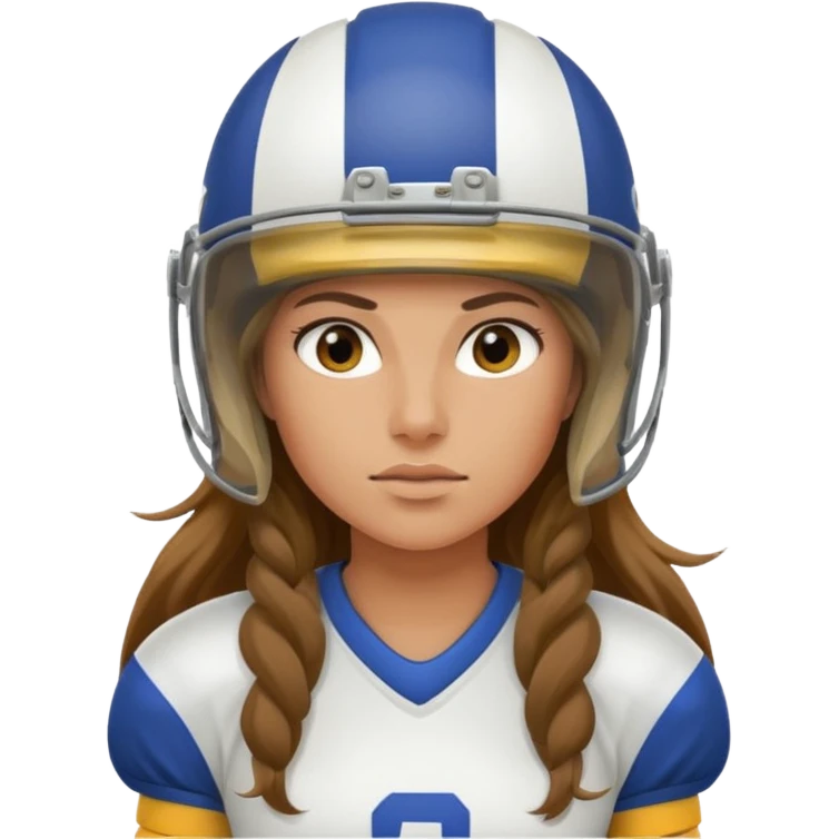 Long Haired Football Players, Female player emoji